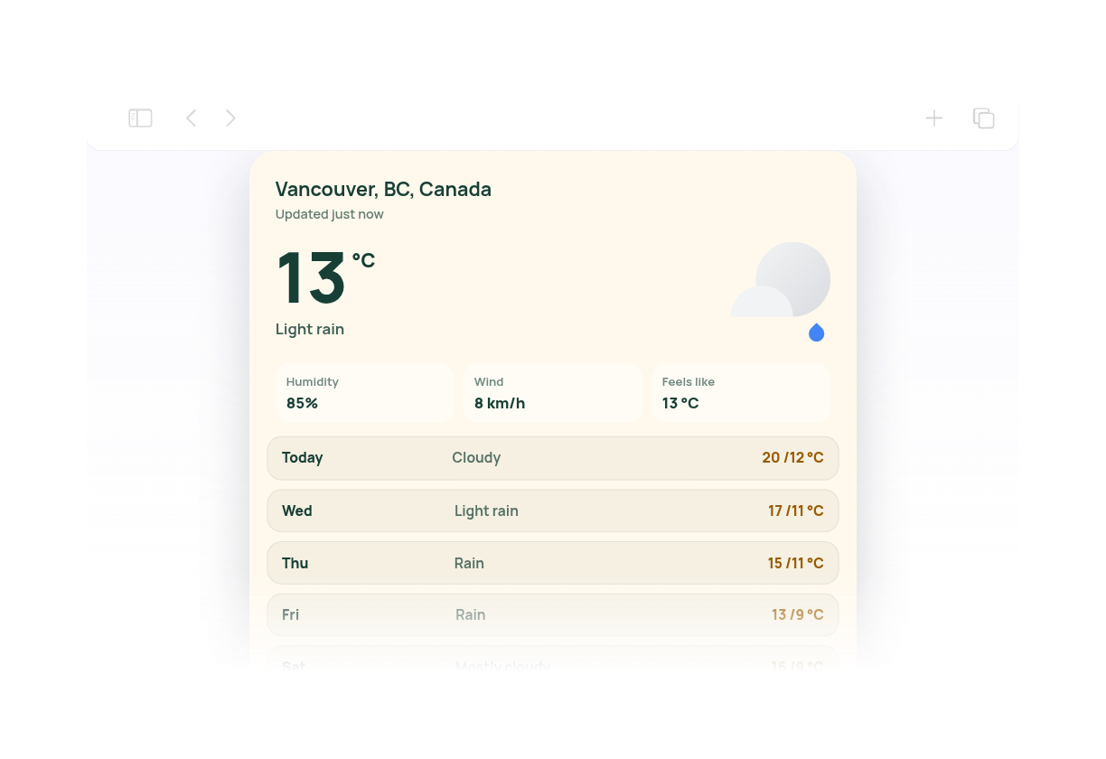 Custom Weather Widget Thumbnail