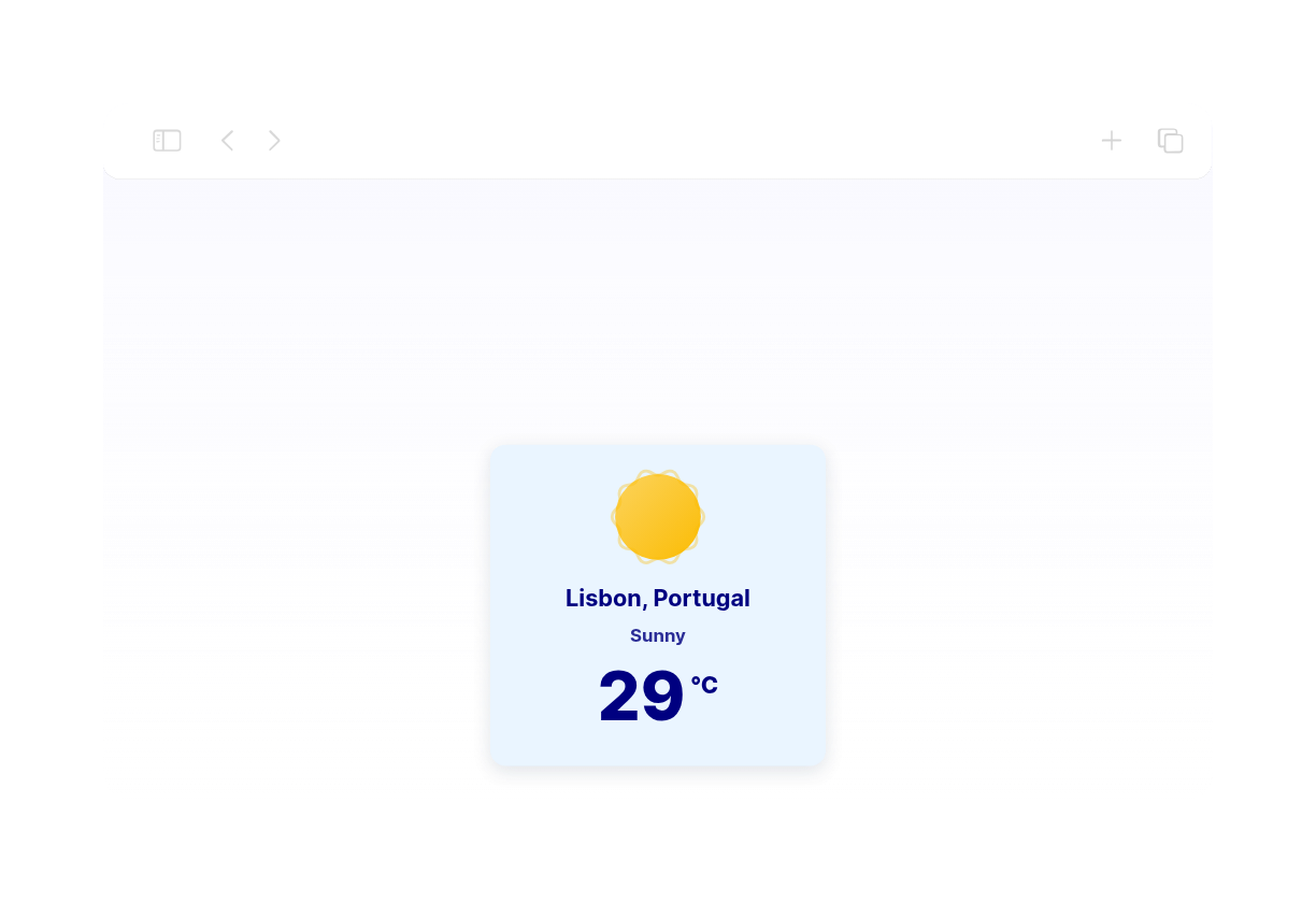Small Weather Widget Thumbnail