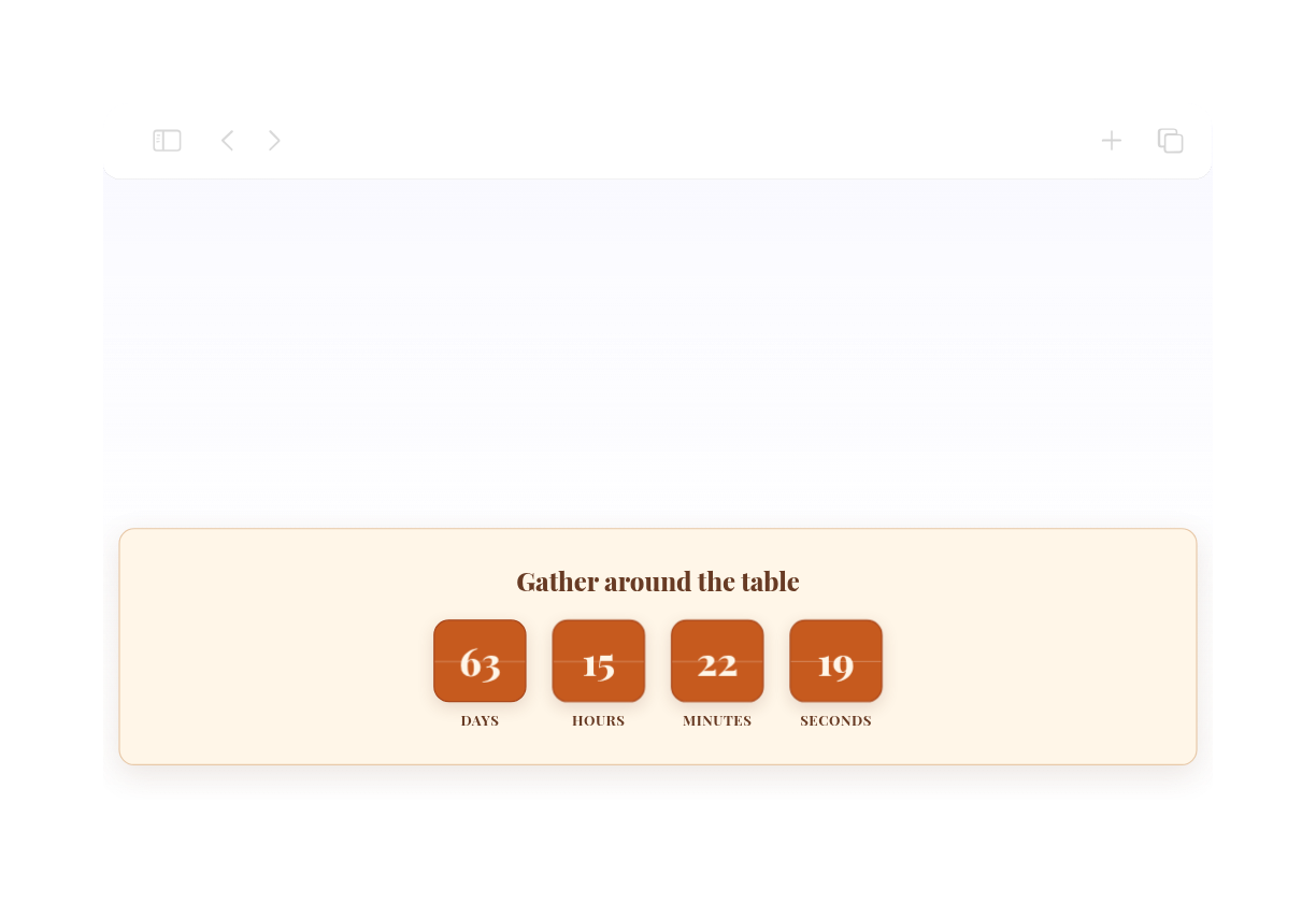 Thanksgiving Countdown Widget Thumbnail