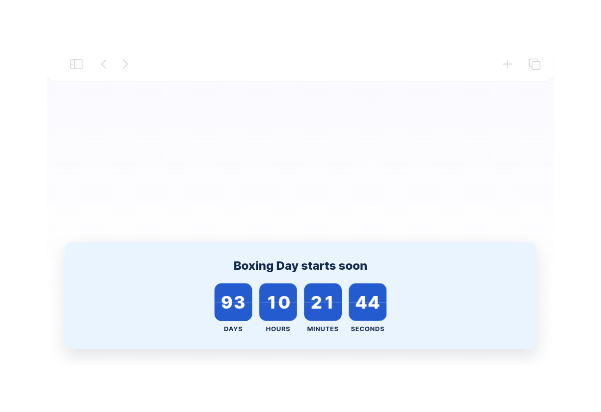 Boxing Day Countdown Widget Thumbnail