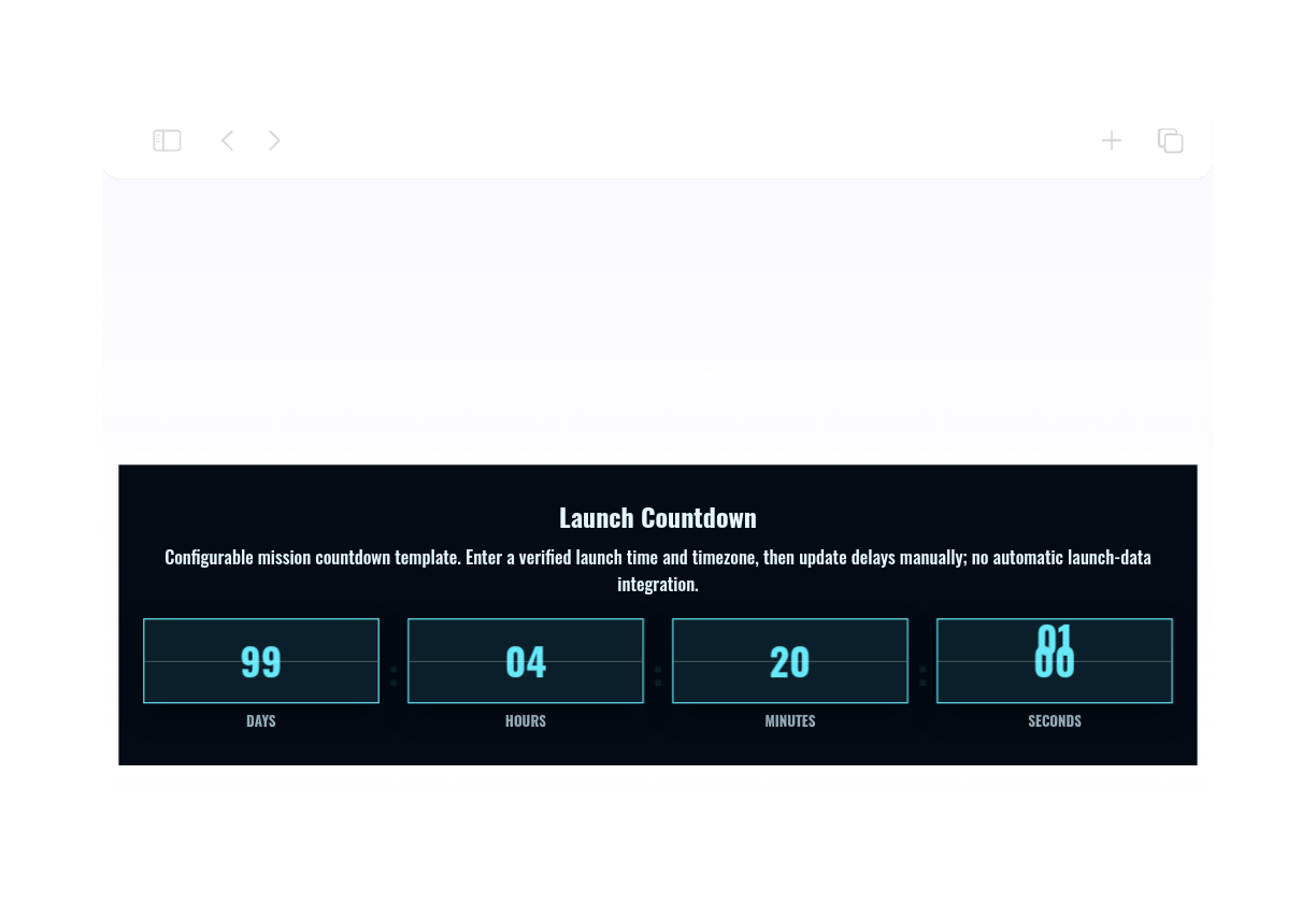 Rocket Launch Today Live Countdown Widget Thumbnail