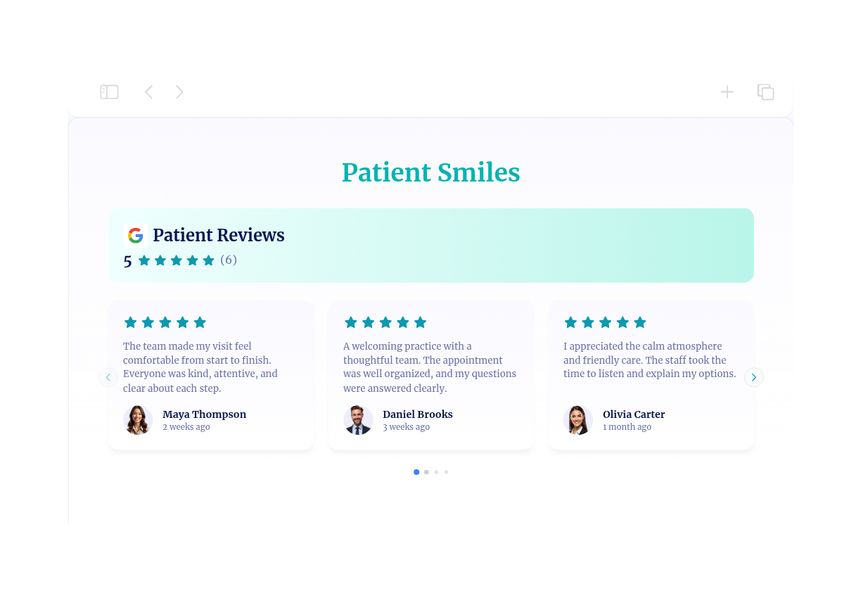Dentist Google Reviews Widget Thumbnail