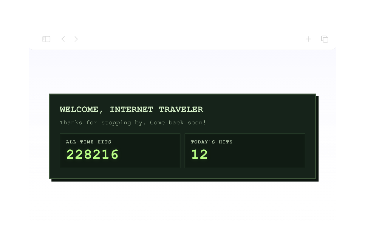Old School Visitor Counter Thumbnail