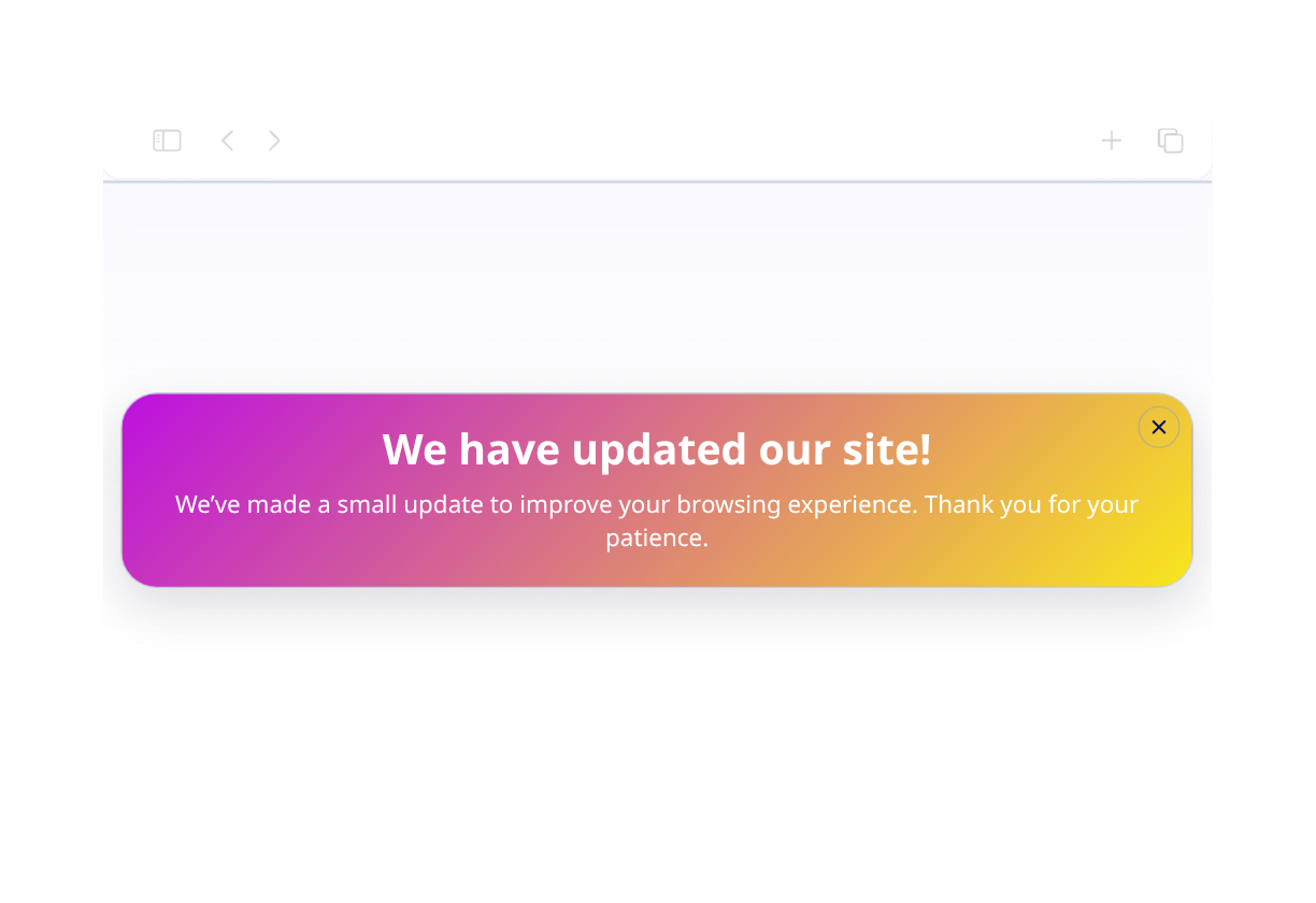Site Notification Popup Thumbnail