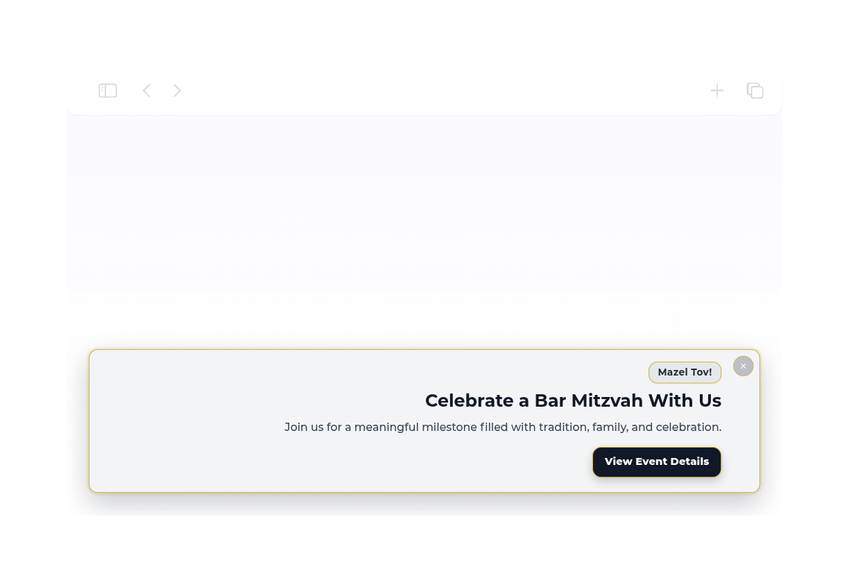 Bar Mitzvah Announcement Bar Thumbnail