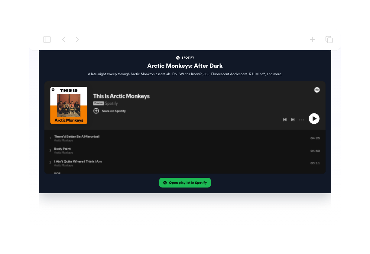Spotify Playlist Widget Thumbnail