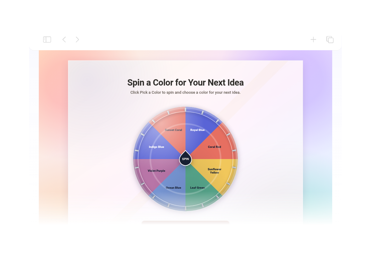 Color Spinning Wheel Widget Thumbnail