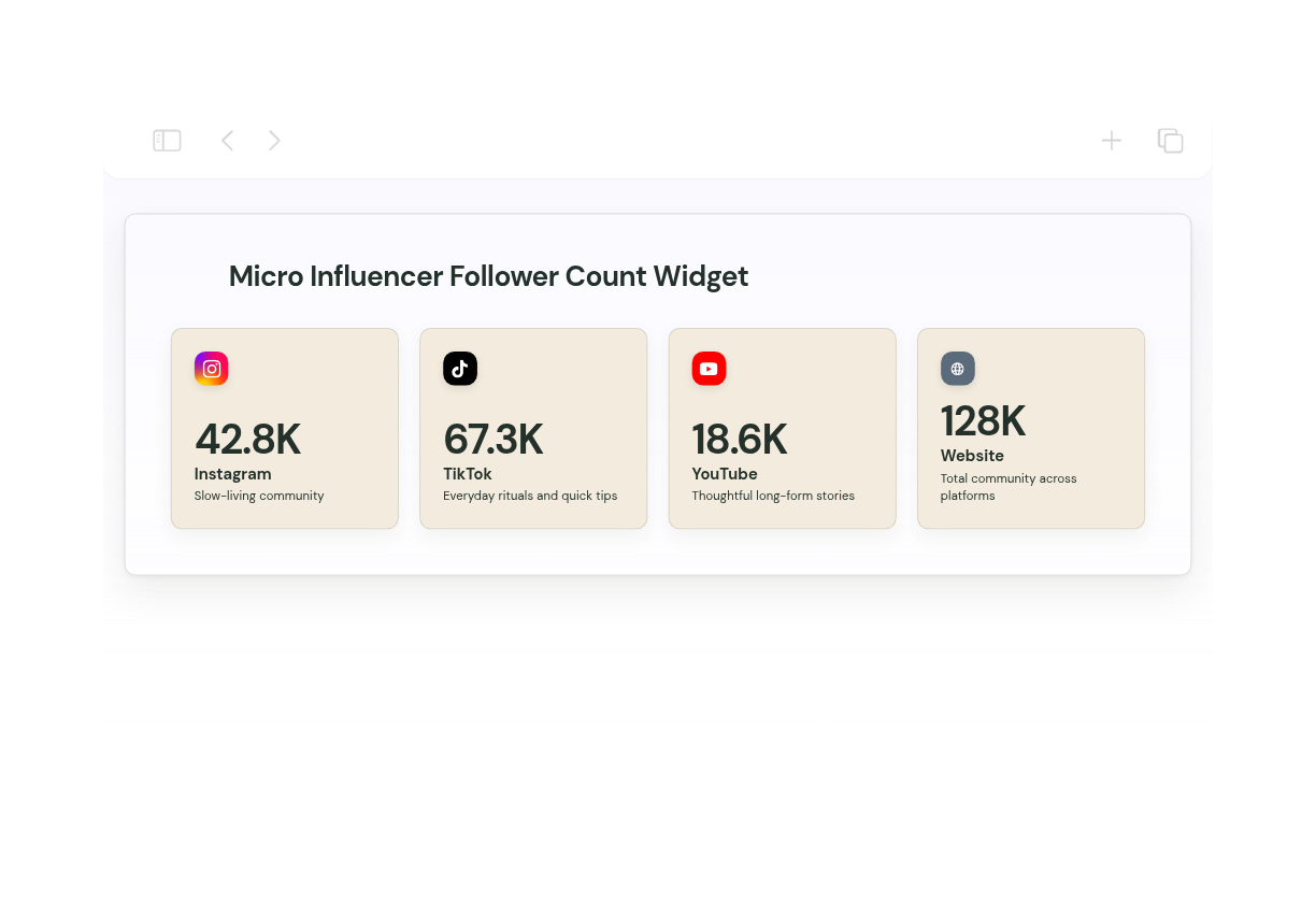 Micro Influencer Follower Count Widget Thumbnail