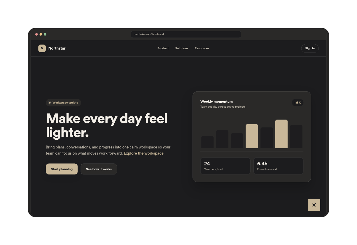 Luxury E-commerce Website Dark Mode Thumbnail