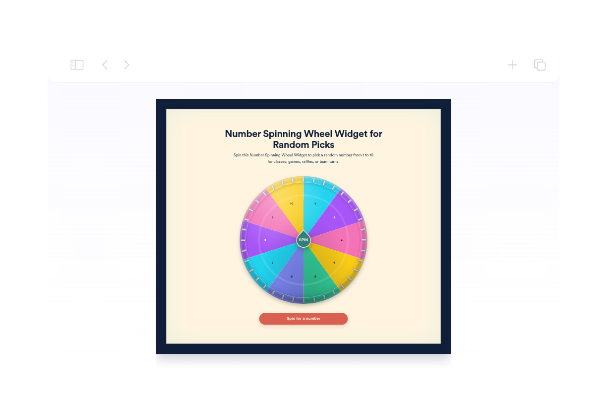 Number Spinning Wheel Widget Thumbnail