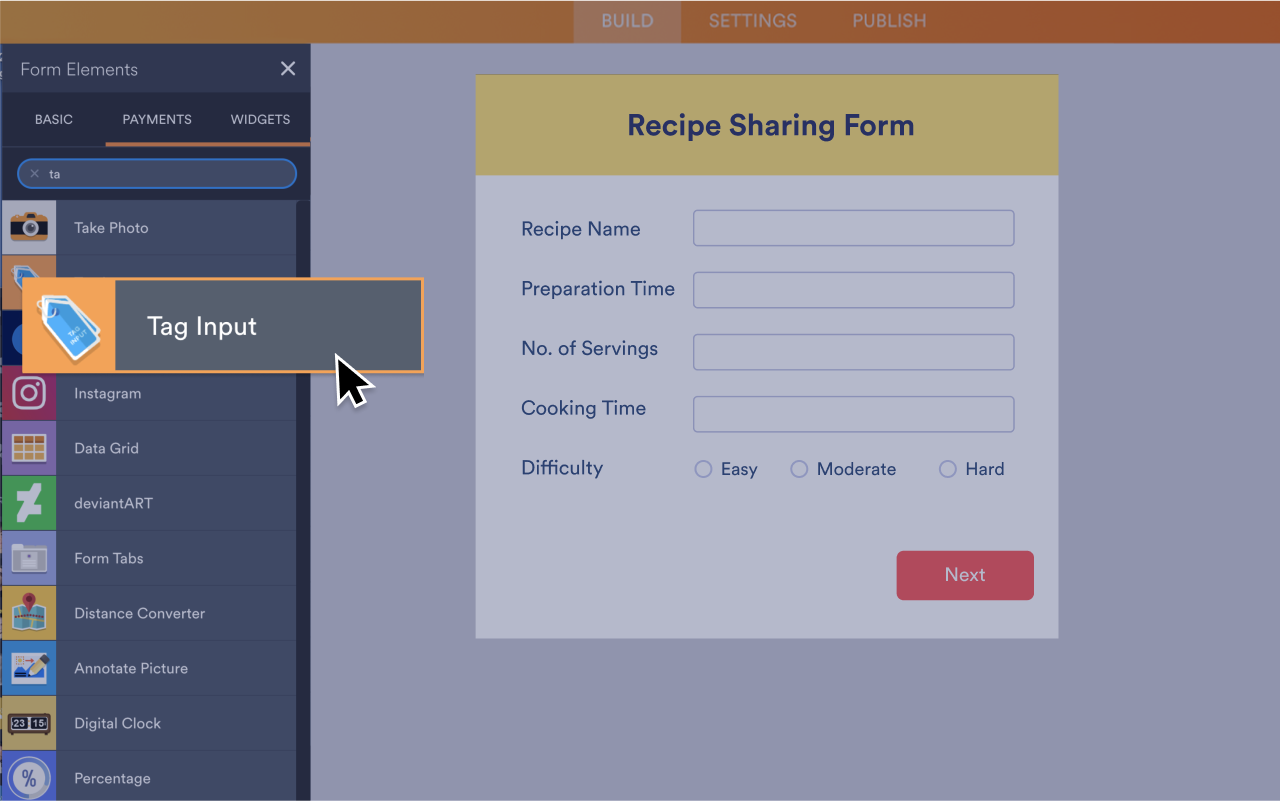 Tag Input - Form Widgets | Jotform