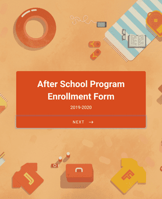 Form Templates: 2020 2021 After School Program Enrollment Form