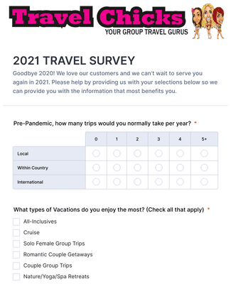 household travel survey questionnaire