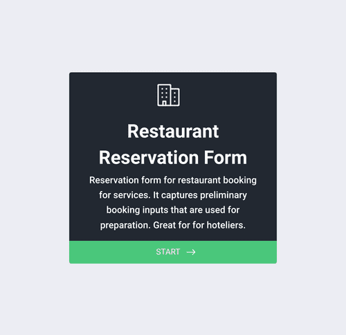 Form Templates: レストラン予約フォーム