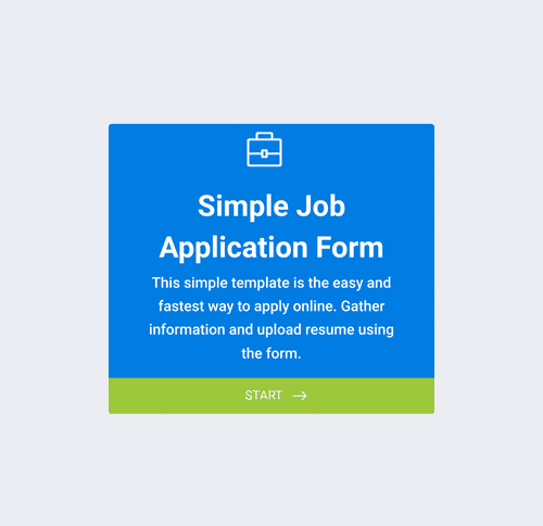 Form Templates: シンプルな求人申し込みフォーム