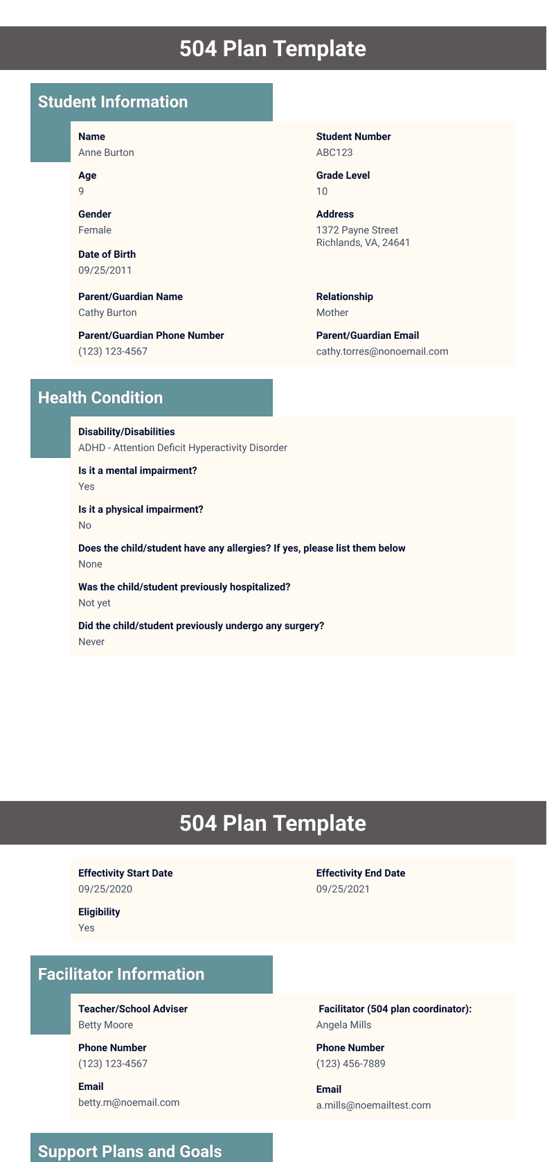 504 Plan Template PDF Templates Jotform