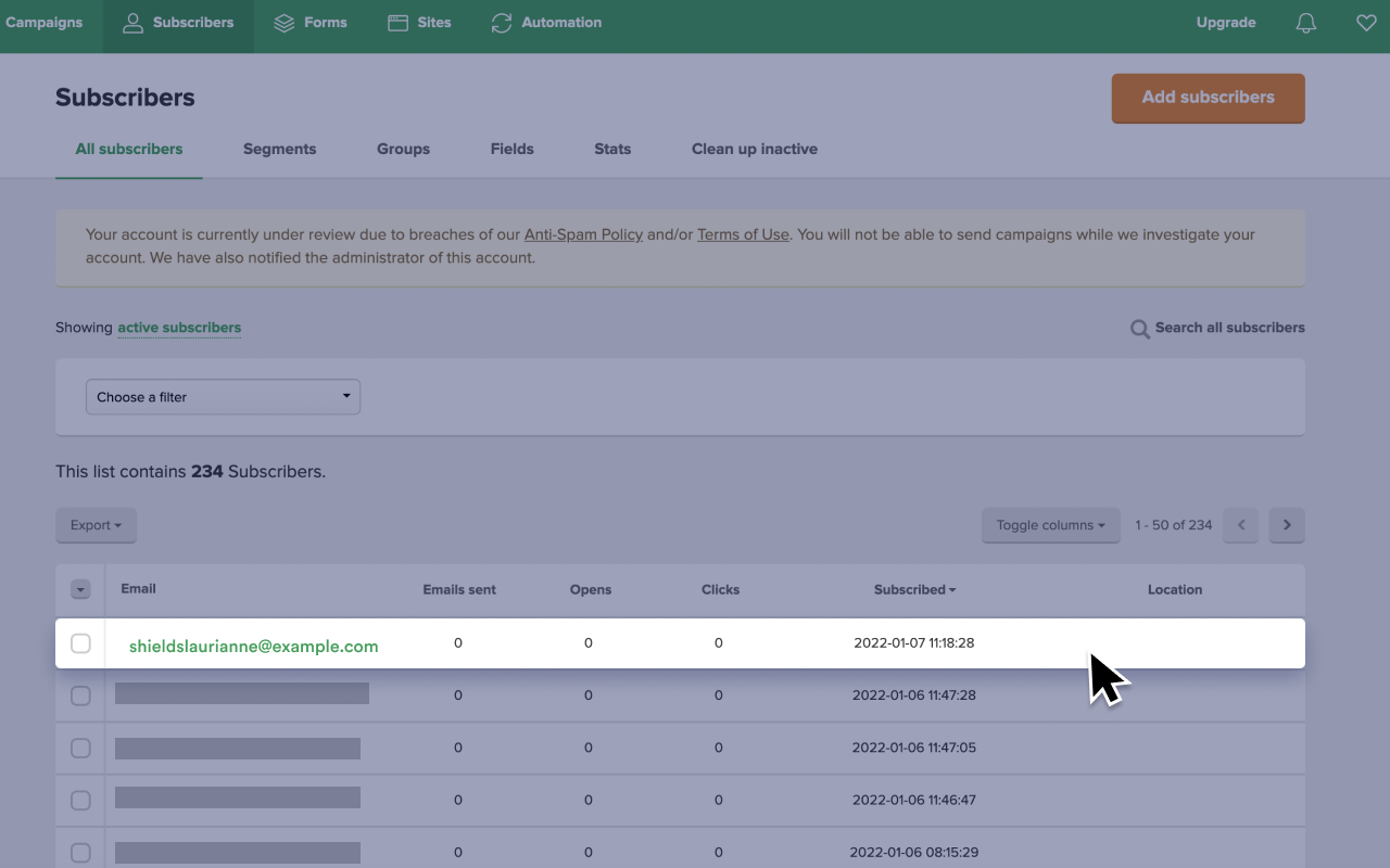 MailerLite Emailing Jotform