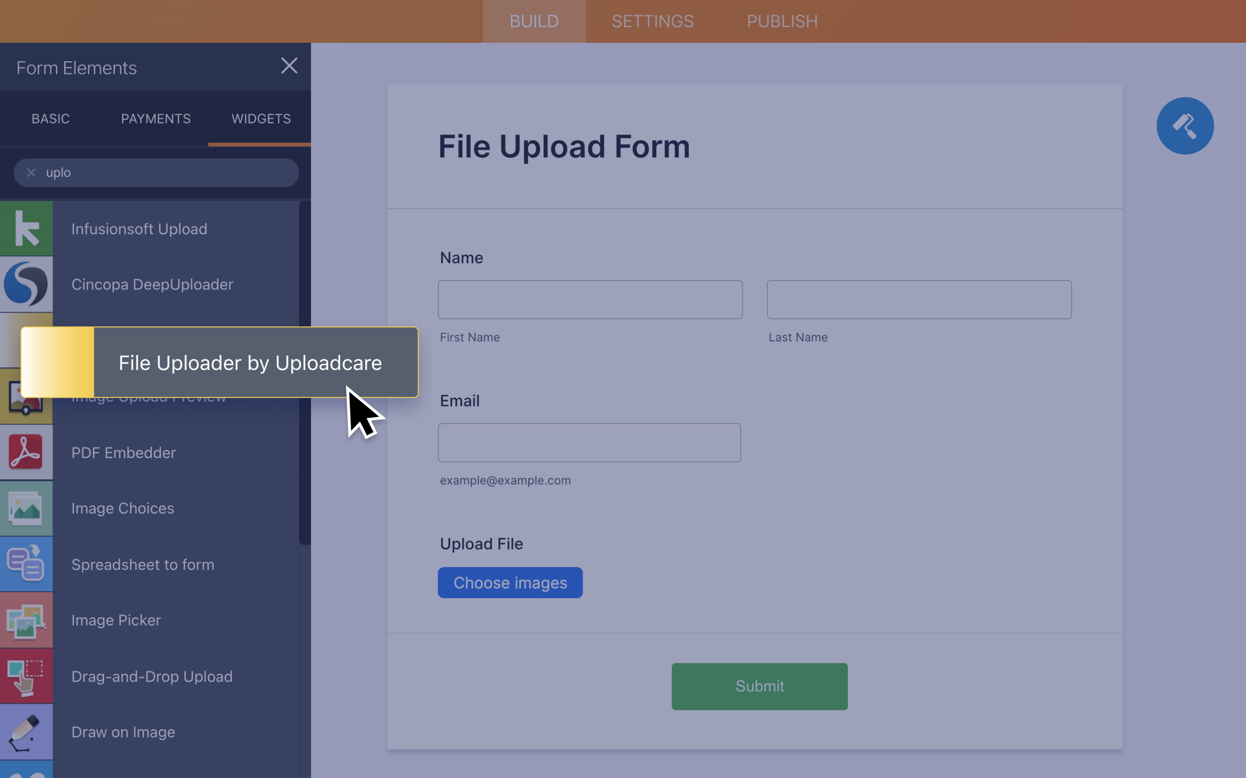 File Uploader By Uploadcare - Form Widgets | Jotform