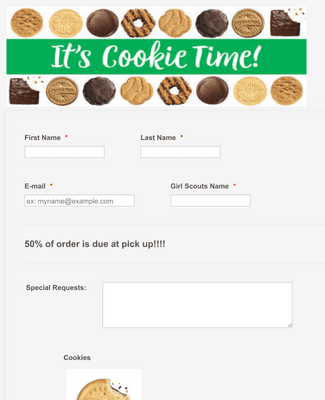 ABC Baker Girl Scout Cookie Order Form