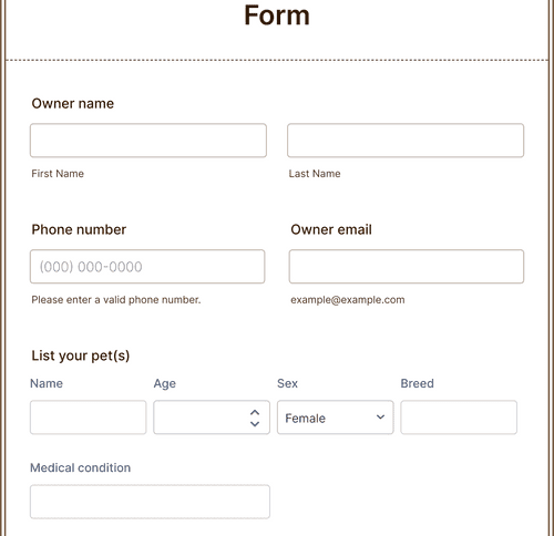 Absent Owner Treatment Consent Form Template Jotform