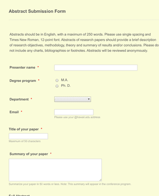 Medical Abstract Submission Form Template | Jotform