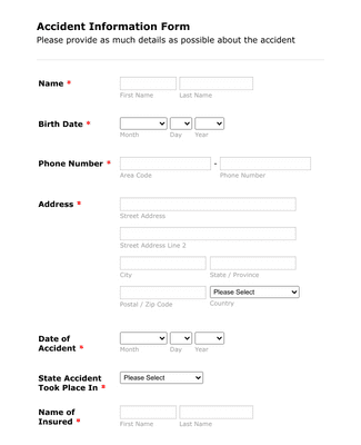 Insurance Policy Information Format Form Template | Jotform