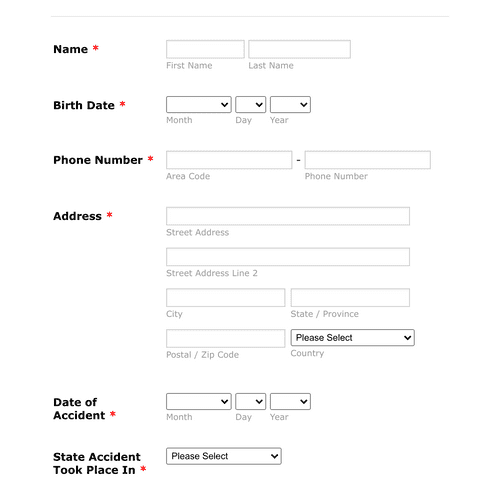 Form Templates: Car Insurance Accident Information Form
