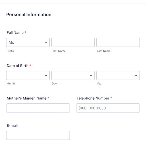 Account Opening Form Template Jotform 7795