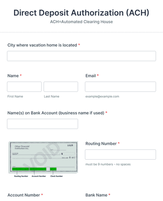 ACH Authorization Form Template | Jotform