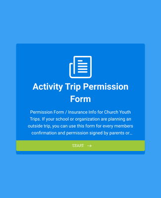 Form Templates: Activity Trip Permission Form