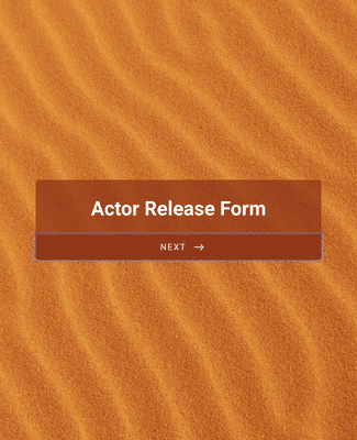 Actor Release Form