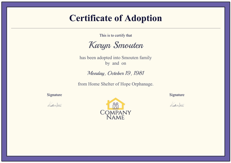 Fake Certificate Template