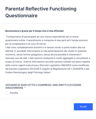 Form Templates: Adozione Parental Reflective Functioning Questionnaire