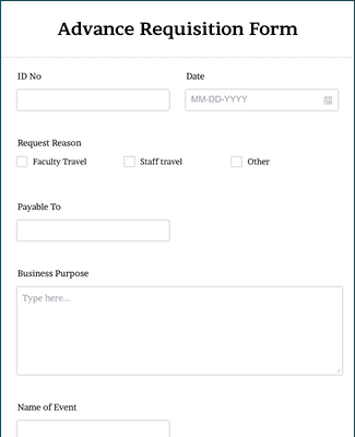 Advance Requisition Form Template | Jotform