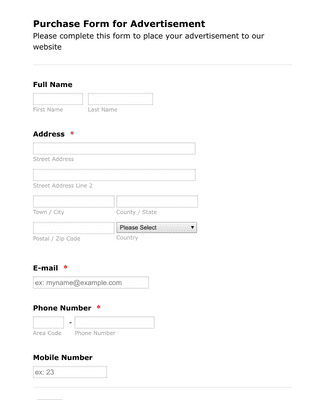 VETTING Form Template | Jotform