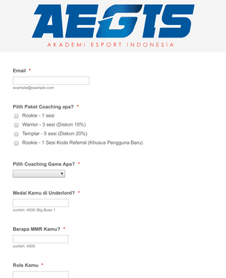 Form Templates: Aegis Ultimate Booking Form