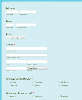 AHM Appointment Request Form Template | Jotform