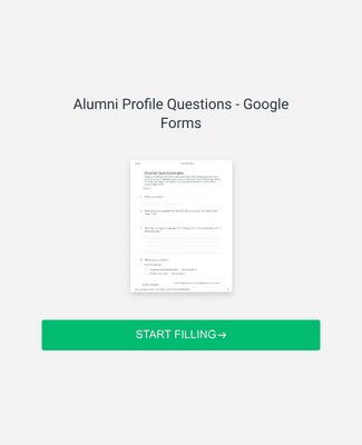 Form Templates: Alumni Profile Questions Google Forms