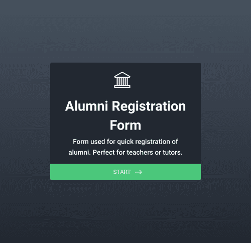 Form Templates: Alumni Registration Form