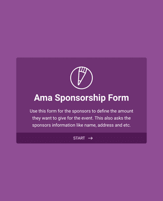 Form Templates: Event Sponsorship Form