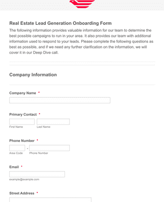 Amplified - Real Estate Onboarding Form