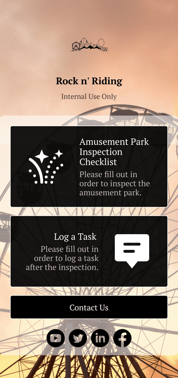 Amusement Park Inspection Checklist App