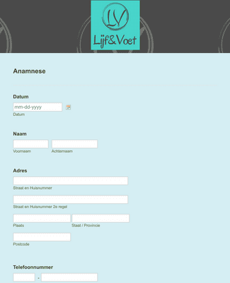 Form Templates: Anamnese