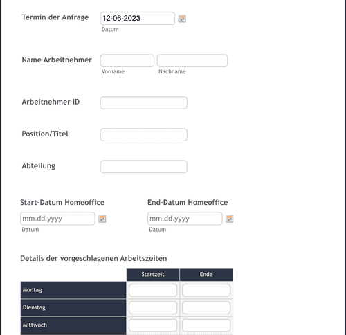 Post Nachsendeauftrag Formular Formularvorlage | Jotform