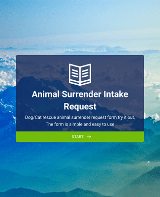 Form Templates: Animal Surrender/Intake Request