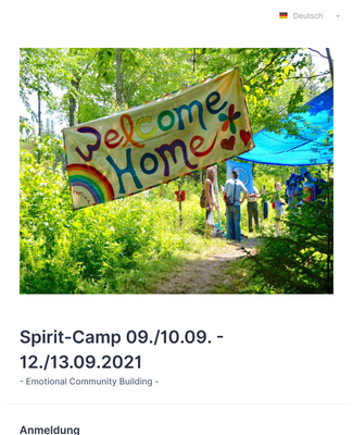 Anmeldung zum Spirit-Camp