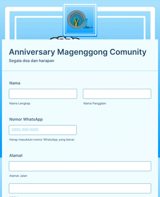 Form Templates: Anniversary Magenggong Comunity