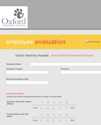 Employee Performance Evaluation Form Template | JotForm