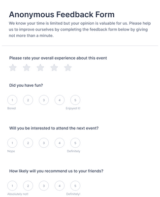 Anonymous Feedback Form