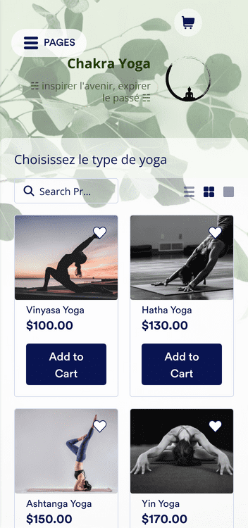 Application du studio de yoga Modèle | Jotform